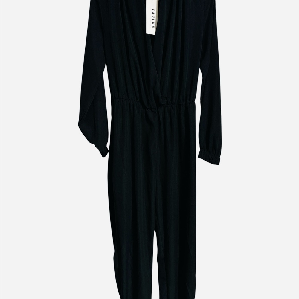 FAVLUX Black Cropped Jumpsuit